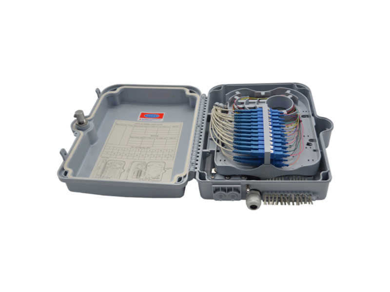 Caja de conexiones de terminales de fibra &oacute;ptica para exteriores FDB de 24 puertos FTTH