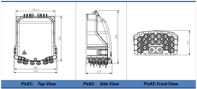 Caja de distribución impermeable al aire libre interior de la fibra óptica de Anatel Cto FTB de la caja de terminación impermeable del diseño 16 puertos