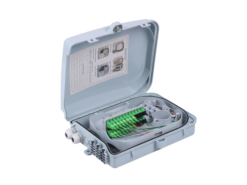 Caja de terminaci&oacute;n de fibra &oacute;ptica ABS de 24 n&uacute;cleos Caja de conexiones de fibra &oacute;ptica de 24 puertos Caja de distribuci&oacute;n de fibra &oacute;ptica ftth para interiores/exteriores
