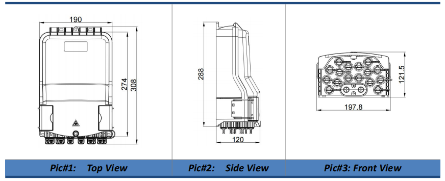 Caja de distribución de caída óptica mini SC de Huawei, caja terminal FTTH de fibra óptica de 16 puertos