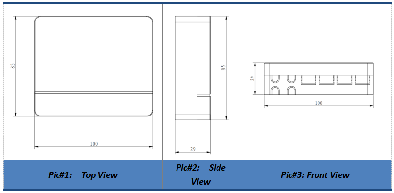 Caja de placa frontal montada en la pared de 4 puertos