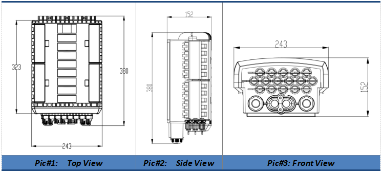 Puerto al aire libre de Ftth 16 de la caja de la terminación del cable de fribra óptica de la fibra óptica del cable del puerto de la caja Ftth con el divisor de Gpon