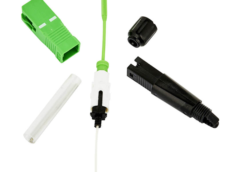 Conector r&aacute;pido FTTH AT-RR SC APC de fibra &oacute;ptica SC APC