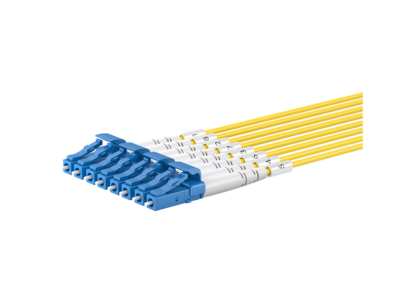 MPO/APC hembra-4x DLC monomodo (SM) 8 n&uacute;cleos Arneses MPO/MTP Cables de conexi&oacute;n en abanico