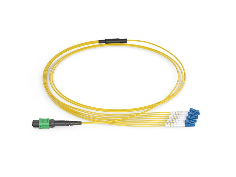MPO/APC hembra-4x DLC monomodo (SM) 8 n&uacute;cleos Arneses MPO/MTP Cables de conexi&oacute;n en abanico