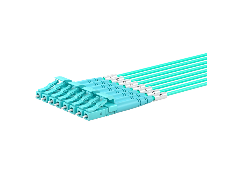 MPO/APC Hembra-4x Cables de conexi&oacute;n en abanico de arneses MPO/MTP de 8 n&uacute;cleos DLC OM3