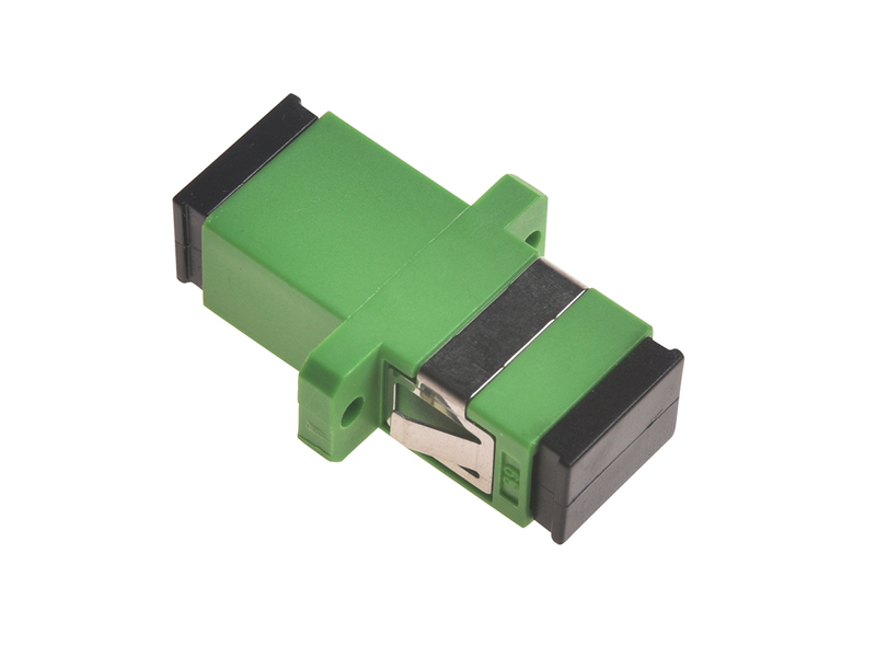 Adaptador simplex monomodo de fibra &oacute;ptica FTTH SC APC