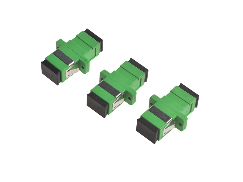 Adaptador simplex monomodo de fibra &oacute;ptica FTTH SC APC