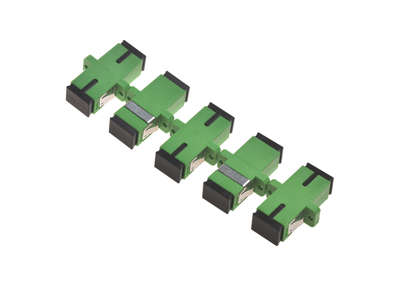 Adaptador simplex monomodo de fibra &oacute;ptica FTTH SC APC