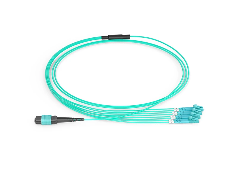 MPO/APC Hembra-4x Cables de conexi&oacute;n en abanico de arneses MPO/MTP de 8 n&uacute;cleos DLC OM3