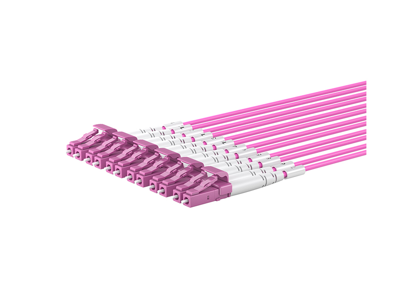 MPO/APC Hembra-6x N&uacute;cleos DLC OM412 Arneses MPO/MTP Cables de conexi&oacute;n en abanico