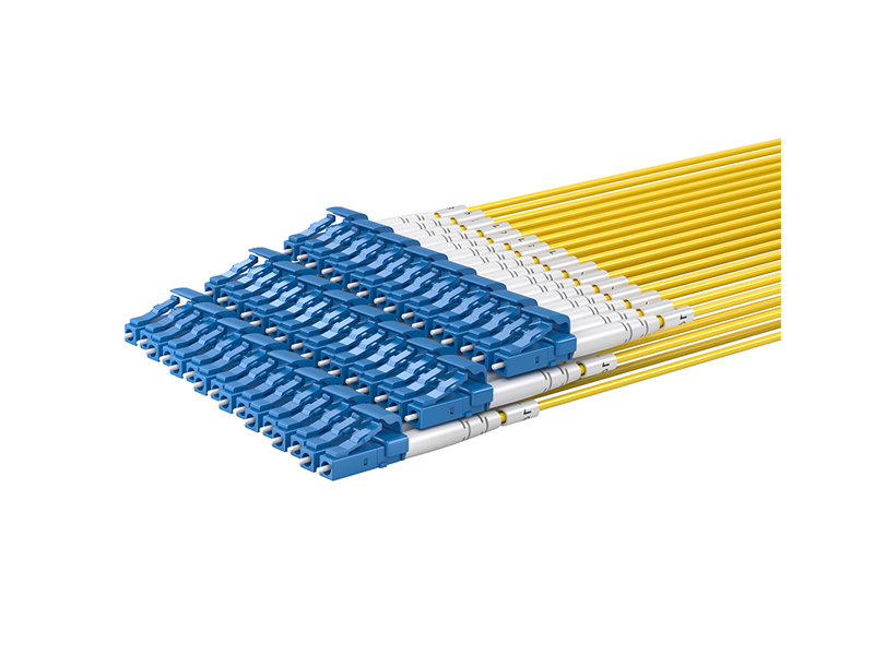 MPO/APC hembra-12x DLC monomodo (SM) 24 n&uacute;cleos Arneses MPO/MTP Cables de conexi&oacute;n en abanico