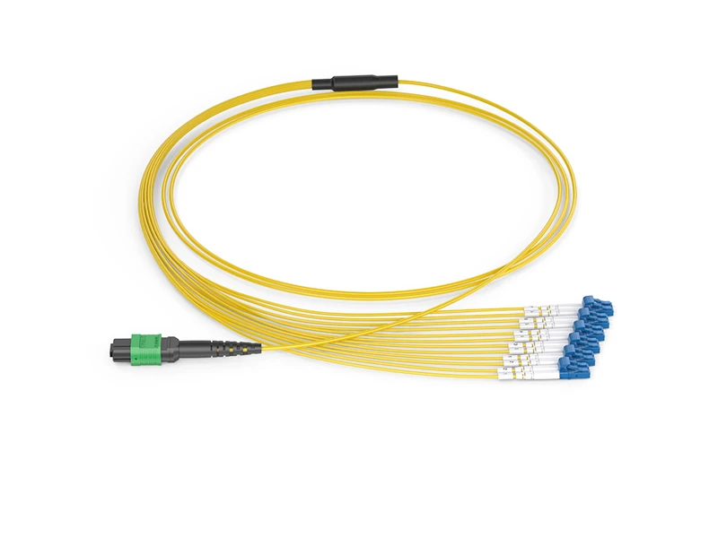 MPO/APC hembra-6x DLC monomodo (SM) 12 n&uacute;cleos Arneses MPO/MTP Cables de conexi&oacute;n en abanico