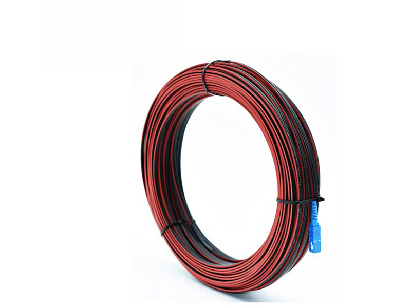 Cable de conexi&oacute;n de fibra &oacute;ptica PLDT Patchcord 1Core G657A Red Stripe Messenger Wire para red FTTH FTTB Precio de f&aacute;brica