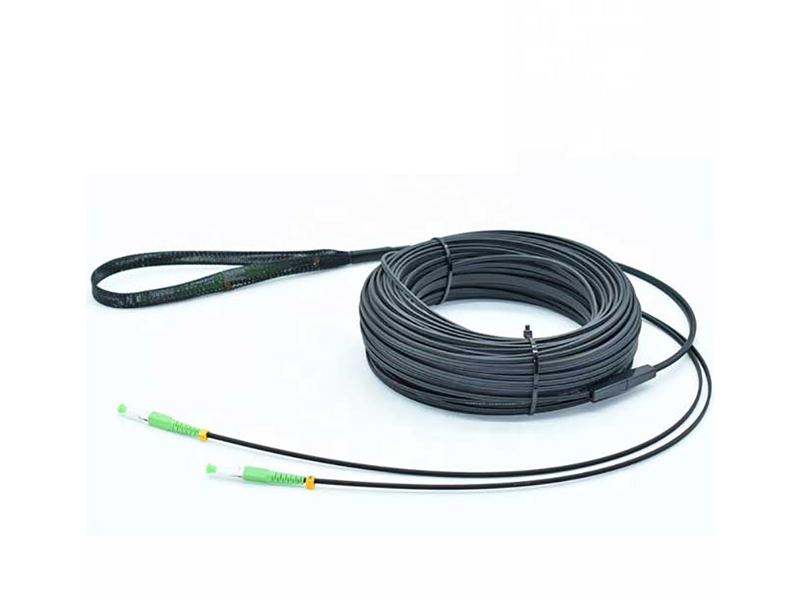 SM 2 n&uacute;cleos SCAPC SCAPC G657B3 KFRP LSZH negro con cable de conexi&oacute;n FTTH de 30 m tipo calcet&iacute;n