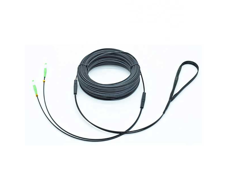 SM 2 n&uacute;cleos SCAPC SCAPC G657B3 KFRP LSZH negro con cable de conexi&oacute;n FTTH de 30 m tipo calcet&iacute;n