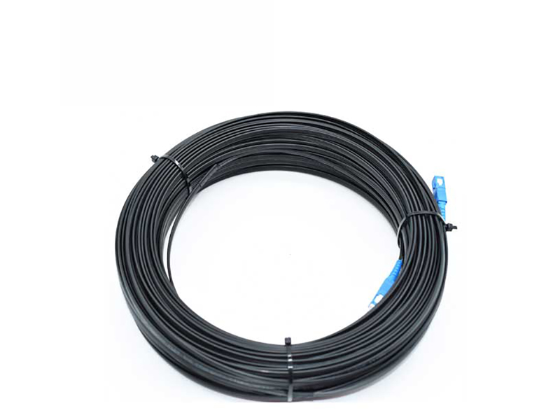 Cable de conexi&oacute;n de fibra &oacute;ptica PLDT Patchcord 1Core G657A Red Stripe Messenger Wire para red FTTH FTTB Precio de f&aacute;brica