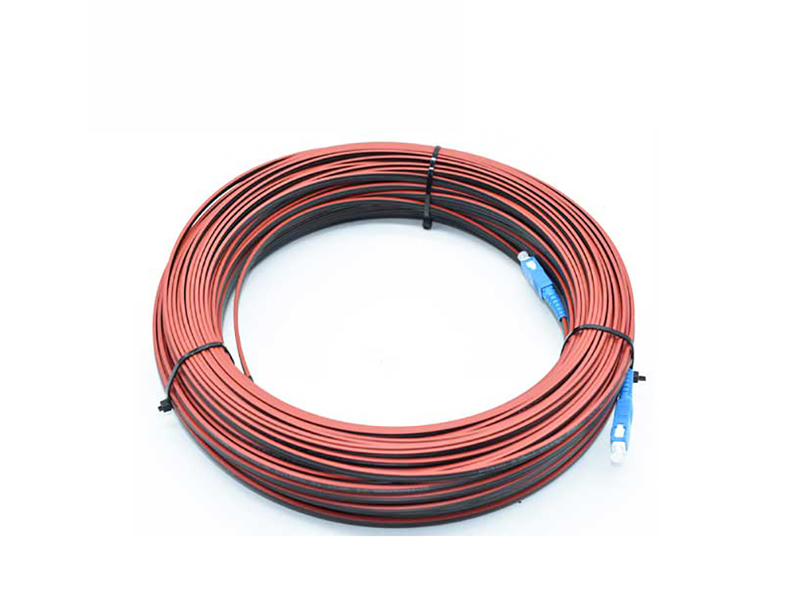 Cable de conexi&oacute;n de fibra &oacute;ptica PLDT Patchcord 1Core G657A Red Stripe Messenger Wire para red FTTH FTTB Precio de f&aacute;brica