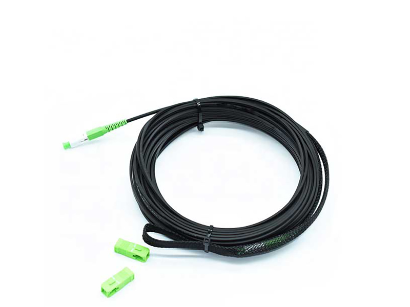 SM 1 n&uacute;cleo SCAPC SCAPC G657B3 KFRP LSZH negro con calcet&iacute;n de tracci&oacute;n Cable de conexi&oacute;n FTTH Cable de conexi&oacute;n FTTH