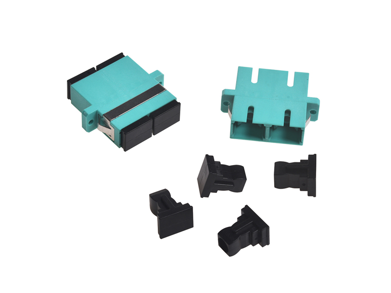 Adaptador d&uacute;plex multimodo de fibra &oacute;ptica FTTH SC OM3 DX