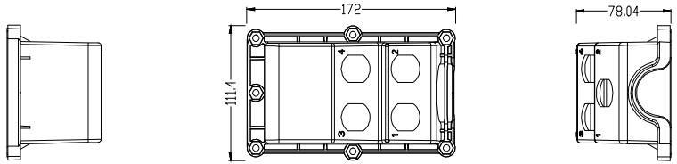Terminal de servicio multipuerto de 8 puertos con cable alimentador de 8 fibras preterminado, localizable o dieléctrico, disponible de 50 a 2000 pies