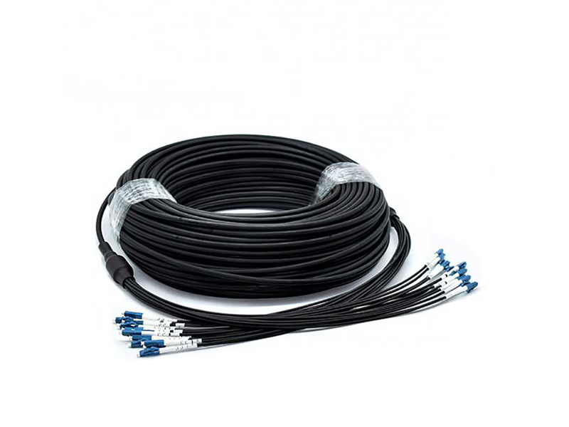Cable redondo de 12 n&uacute;cleos SM PBT HDPE LCUPC a LCUPC de f&aacute;brica Precio Cable de conexi&oacute;n de fibra &oacute;ptica