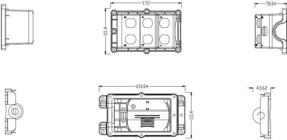Terminal de servicio multipuerto de 8 puertos con cable alimentador de 8 fibras preterminado, localizable o dieléctrico, disponible de 50 a 2000 pies