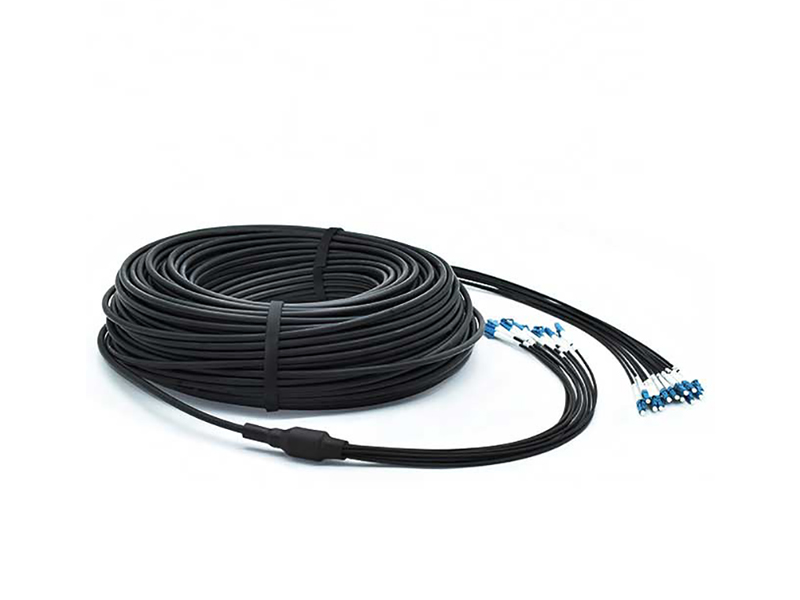 Cable redondo de 12 n&uacute;cleos SM PBT HDPE LCUPC a LCUPC de f&aacute;brica Precio Cable de conexi&oacute;n de fibra &oacute;ptica