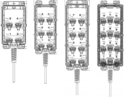 Terminal de servicio multipuerto de 8 puertos con cable alimentador de 8 fibras preterminado, localizable o dieléctrico, disponible de 50 a 2000 pies