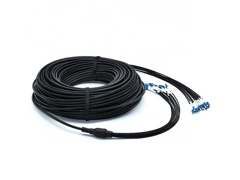 Cable redondo de 12 n&uacute;cleos SM PBT HDPE LCUPC a LCUPC de f&aacute;brica Precio Cable de conexi&oacute;n de fibra &oacute;ptica