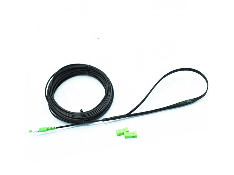 SM 1 n&uacute;cleo SCAPC SCAPC G657B3 KFRP LSZH negro con calcet&iacute;n de tracci&oacute;n Cable de conexi&oacute;n FTTH Cable de conexi&oacute;n FTTH
