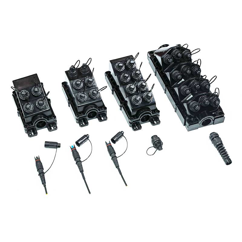 Terminal multiservicio impermeable IP68 para exteriores, fibra óptica FTTH preterminada, 2, 4, 6, 8, 12 puertos, caja de terminales de acceso de fibra FAT