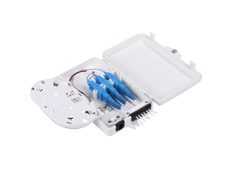 FTB-AT06A-1 Montaje en pared Caja de terminales FTTH IP65 Caja Nap de 6 puertos con divisor PLC