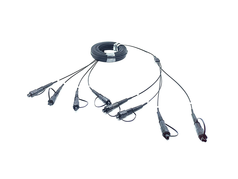 Latiguillos a&eacute;reos de 4 n&uacute;cleos de 2,0 x 5,0 mm con huawei mini conector sc waterproff