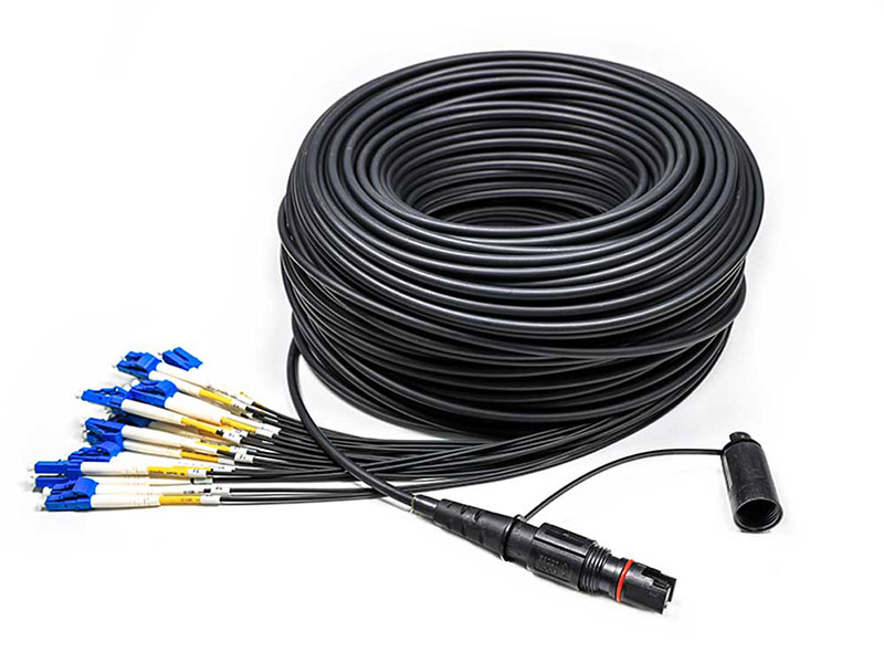 2 n&uacute;cleos optitap Conjunto de cable &oacute;ptico LSZH DLC Latiguillos de cable de acometida para exteriores de 4,8 m para optitap RRU