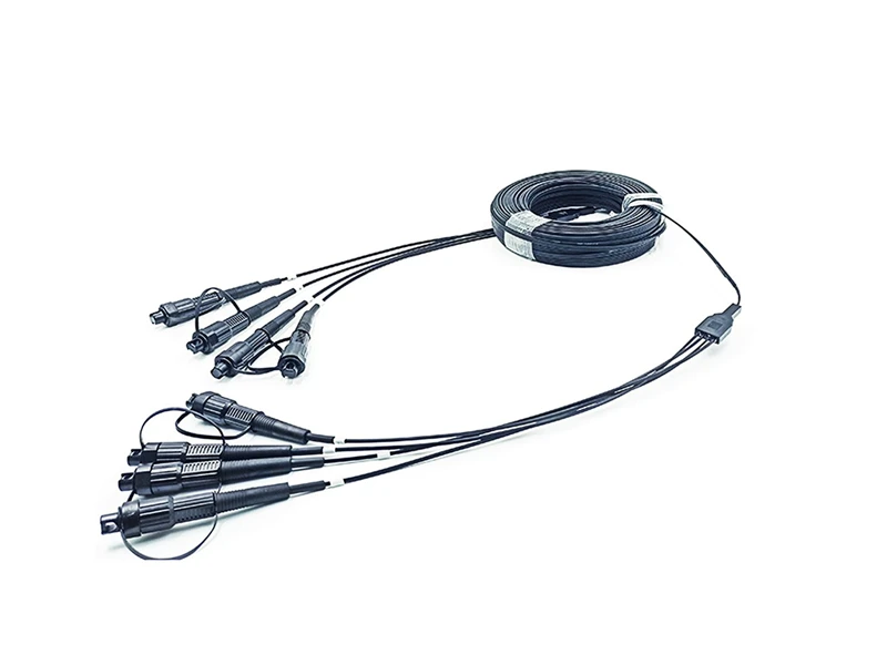 Latiguillos a&eacute;reos de 4 n&uacute;cleos de 2,0 x 5,0 mm con huawei mini conector sc waterproff