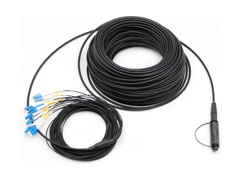 2 n&uacute;cleos optitap Conjunto de cable &oacute;ptico LSZH DLC Latiguillos de cable de acometida para exteriores de 4,8 m para optitap RRU