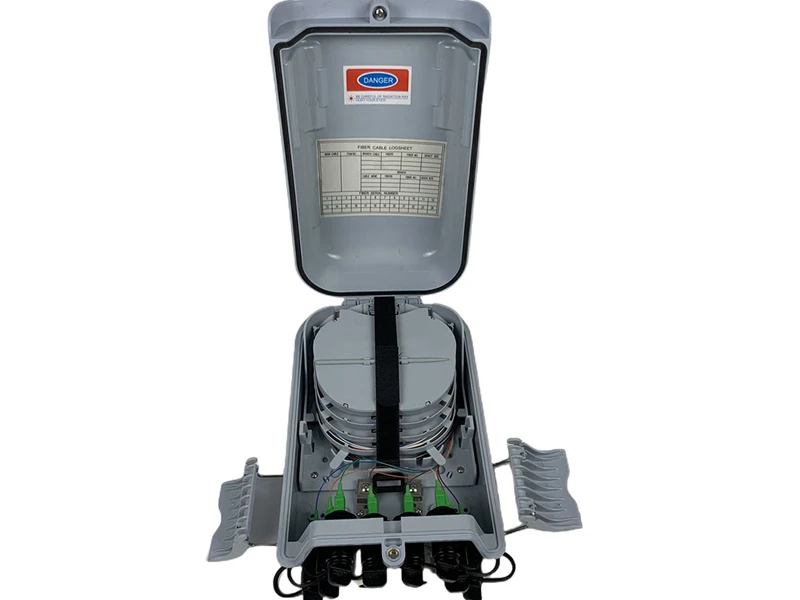 Caja de distribuci&oacute;n de fibra &oacute;ptica FTTH, 2 entradas, 8 salidas, caja de fibra &oacute;ptica para exteriores, salida de f&aacute;brica Caja impermeable de 16 n&uacute;cleos