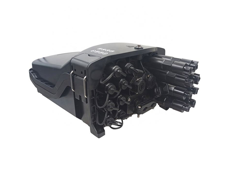 Caja de distribuci&oacute;n de fibra impermeable para exteriores de 16 n&uacute;cleos para montaje en pared con divisor micro PLC