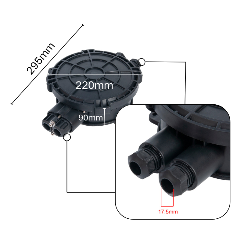 Pedestal de fibra óptica para exteriores IP68 de 36 núcleos, punto de distribución óptica ODP de plástico, cierre de empalme de fibra óptica FTTH subterráneo