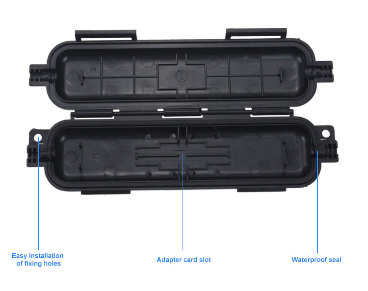 Caja de protección de fibra óptica impermeable al aire libre FTTH para empalme de cables de bajada
