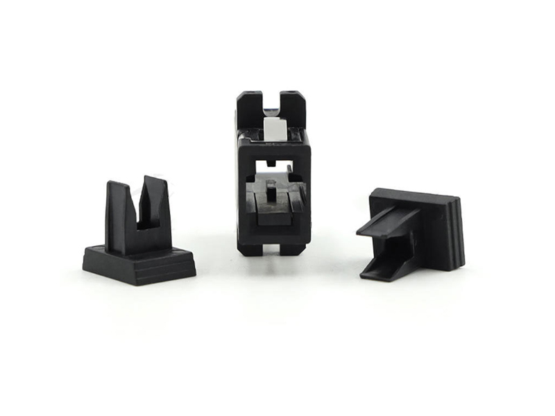 Adaptador de fibra &oacute;ptica monomodo/multimodo simplex para PC MTRJ-MTRJ con brida negra para cable de conexi&oacute;n de fibra &oacute;ptica Pigtail Quick