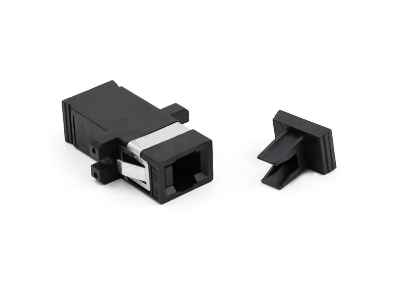 Adaptador de fibra &oacute;ptica monomodo/multimodo simplex para PC MTRJ-MTRJ con brida negra para cable de conexi&oacute;n de fibra &oacute;ptica Pigtail Quick