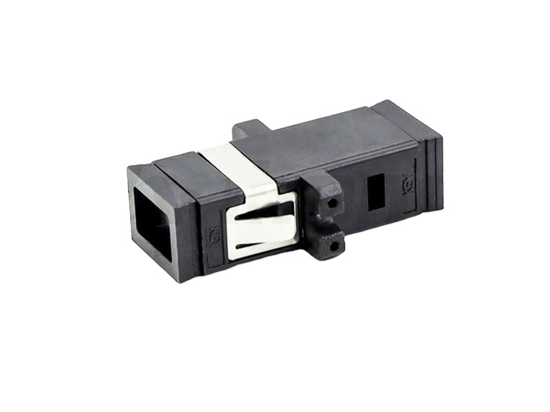 Adaptador de fibra &oacute;ptica monomodo/multimodo simplex para PC MTRJ-MTRJ con brida negra para cable de conexi&oacute;n de fibra &oacute;ptica Pigtail Quick