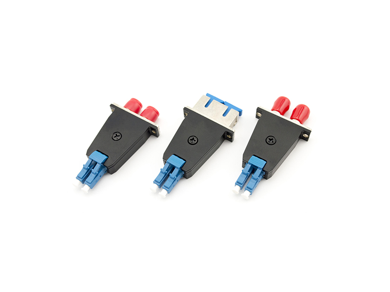 LC-SC LC-FC Adaptador de fibra con acoplador de brida Adaptador h&iacute;brido de fibra &oacute;ptica