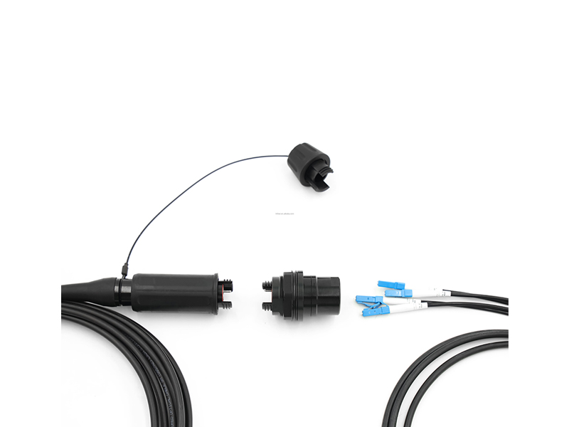MIL-DTL-83526 Compatible con HMA IP68 para entornos hostiles Adaptador de fibra &oacute;ptica de acoplador de conector h&iacute;brido de haz expandido a LC de 2 n&uacute;cleos y 4 n&uacute;cleos