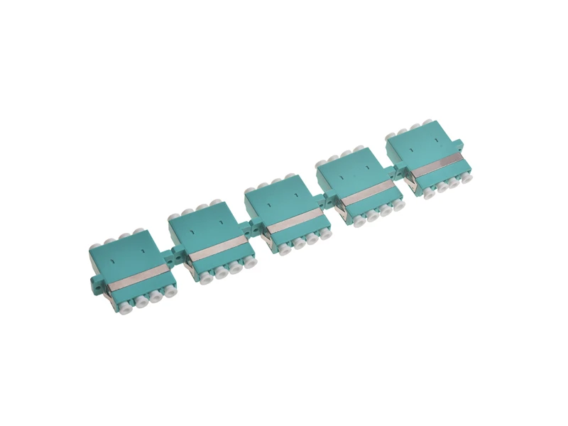 Adaptador cu&aacute;druple multimodo de fibra &oacute;ptica cu&aacute;druple FTTH LC OM3