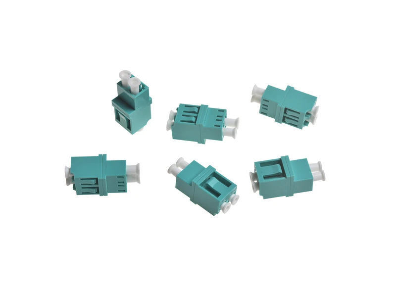 Adaptador d&uacute;plex multimodo de fibra &oacute;ptica FTTH LC OM3 DX