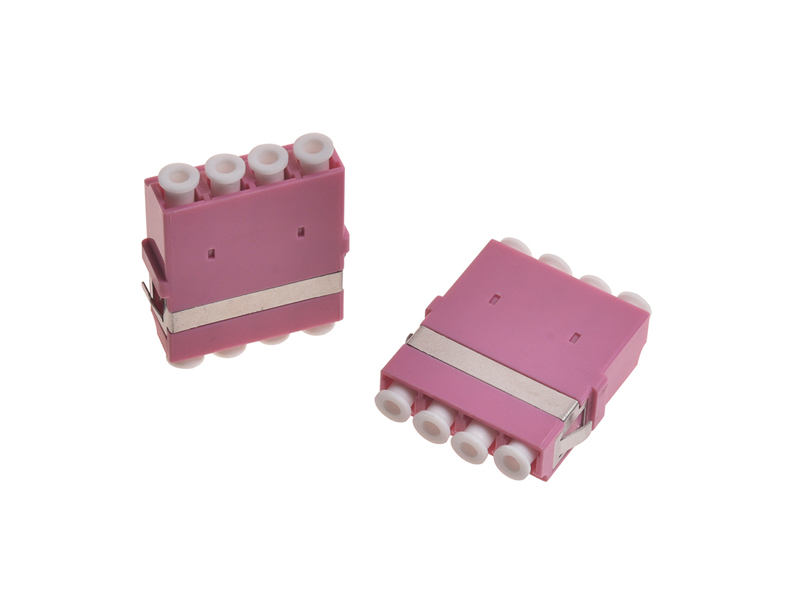 Adaptador cu&aacute;druple multimodo de fibra &oacute;ptica cu&aacute;druple FTTH LC OM4