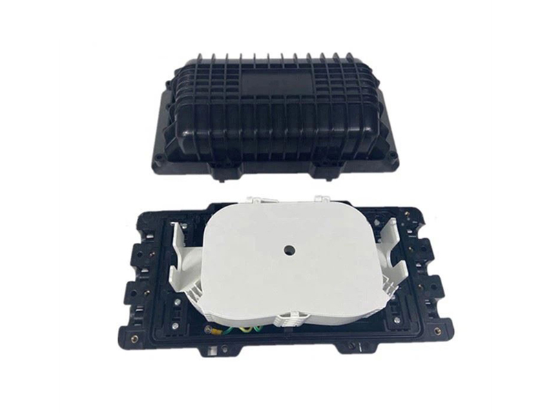 Caja de empalme de fibra &oacute;ptica horizontal de 120 n&uacute;cleos, 3 entradas y 3 salidas